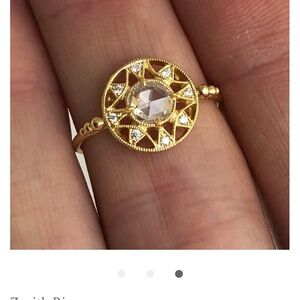 Zenith Ring, DMD Metal Size 7 Rose Cut Diamond 14K gold